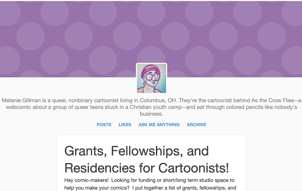 Grants, Fellowships, and Residencies for Cartoonists!